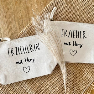 Mäppchen | Kosmetiktasche | Erzieherin mit Herz