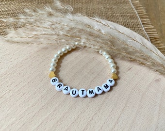 Brieven Armband Bruids Mama | Bruid | Bruidegom | Aanpasbare