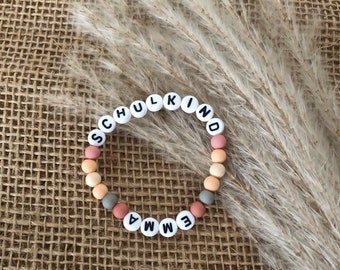 Brieven Armband Schoolkind | Terug naar school kan gepersonaliseerd worden