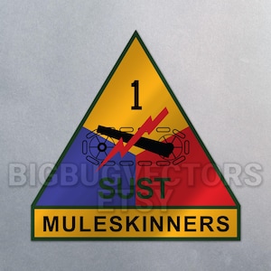 1st Armored Division Brigade - Muleskinners - SVG, PNG, PDF, Etc.