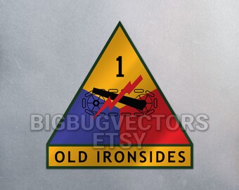 1st Armored Division - Old Ironsides - Digital Download: SVG, PDF, PNG, Etc.