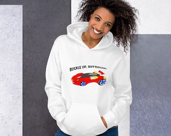 BToons - Buckle up, Buttercup Toon Car Unisex Hoodie