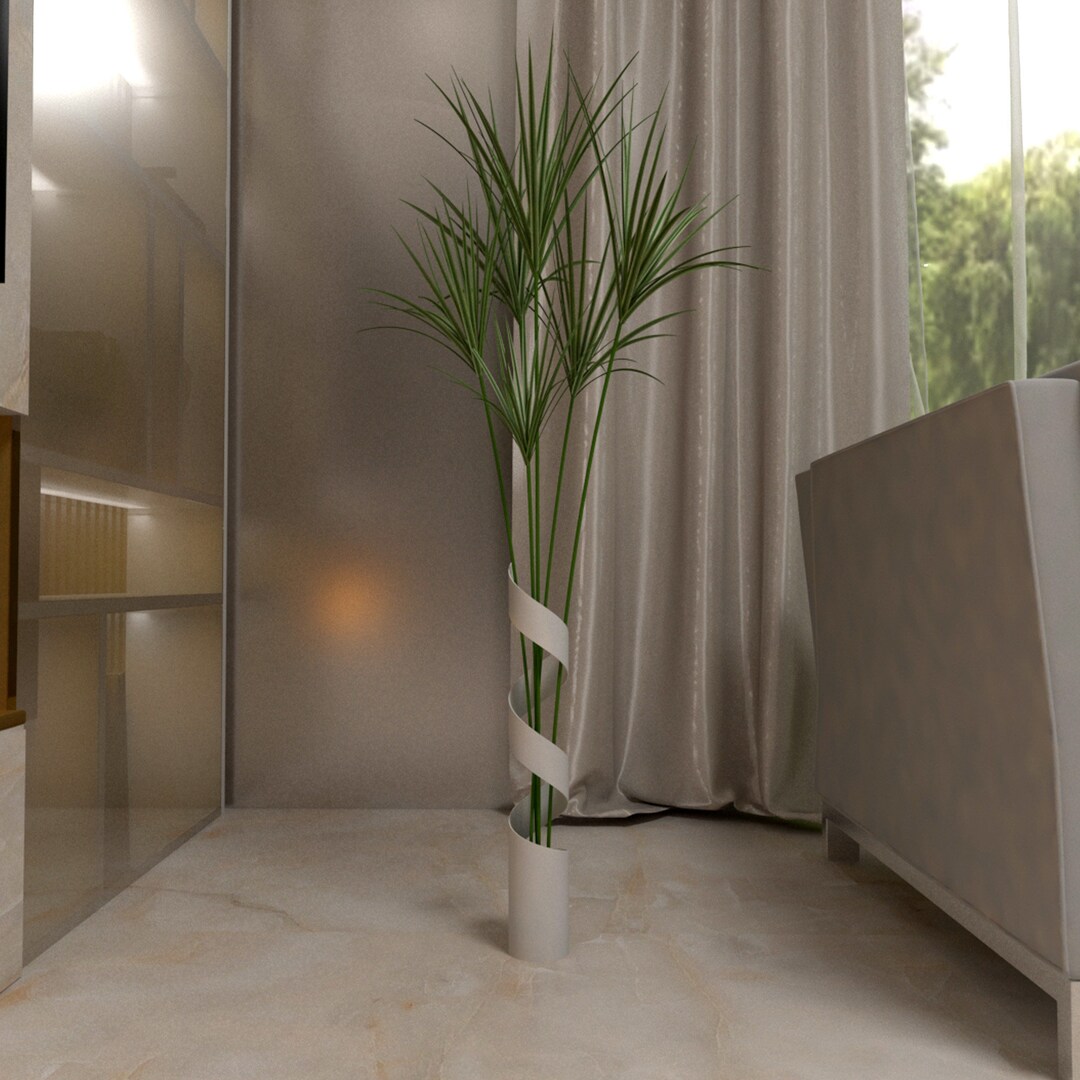 Tall Metal Vase,vase for Pampas,large Floor Vase,tall Floor Vase,white Color 50cm Height 7,6cm