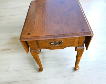 Vintage Ethan Allen Country French Drop Leaf Side Table