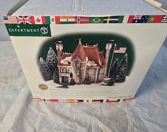 Vintage Department 56 The Consulate Christmas In The City Series Heritage Village Porcelain Lighted Building w Box-T45
