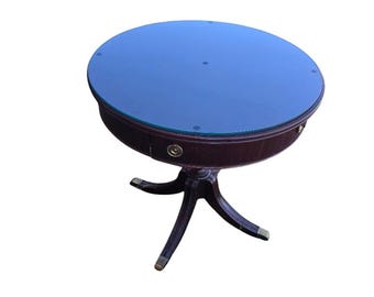 Mid Century Modern Vintage Lane  26" Round Drum Table-Free Shipping