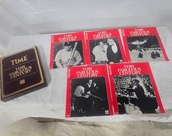 Vintage Time-Life “This Fabulous Century” Complete 6 Volume Book Set | Mid Century Coffee Table Decor | Red Hardcover Books
