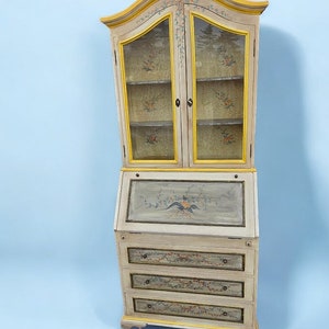 Italian Hand Painted Secretary Desk
