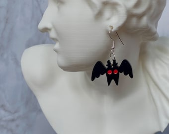 Mothman Cryptid Ohrringe | Neuheit Acryl Schmuck