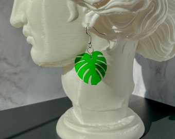 Monstera Leaf Earrings | Novelty Acrylic Jewelry