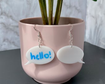 Speech Bubble Earrings | Novelty Acrylic Jewelry