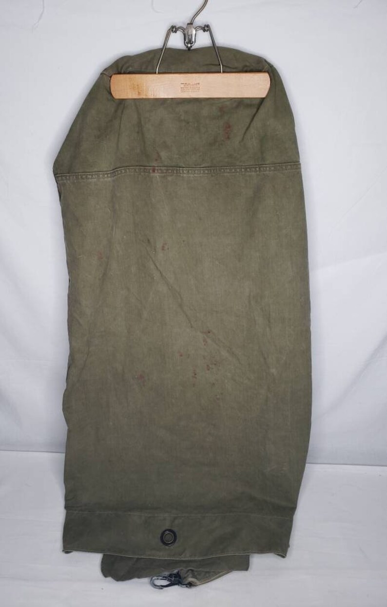 WW2 US Army Military Duffel Bag OD Green 1945 Dated field Gear, WWII