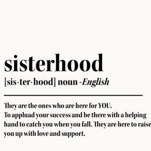 Sisterhood, Typography Prints, Motivational Quotes, Inspirational ...