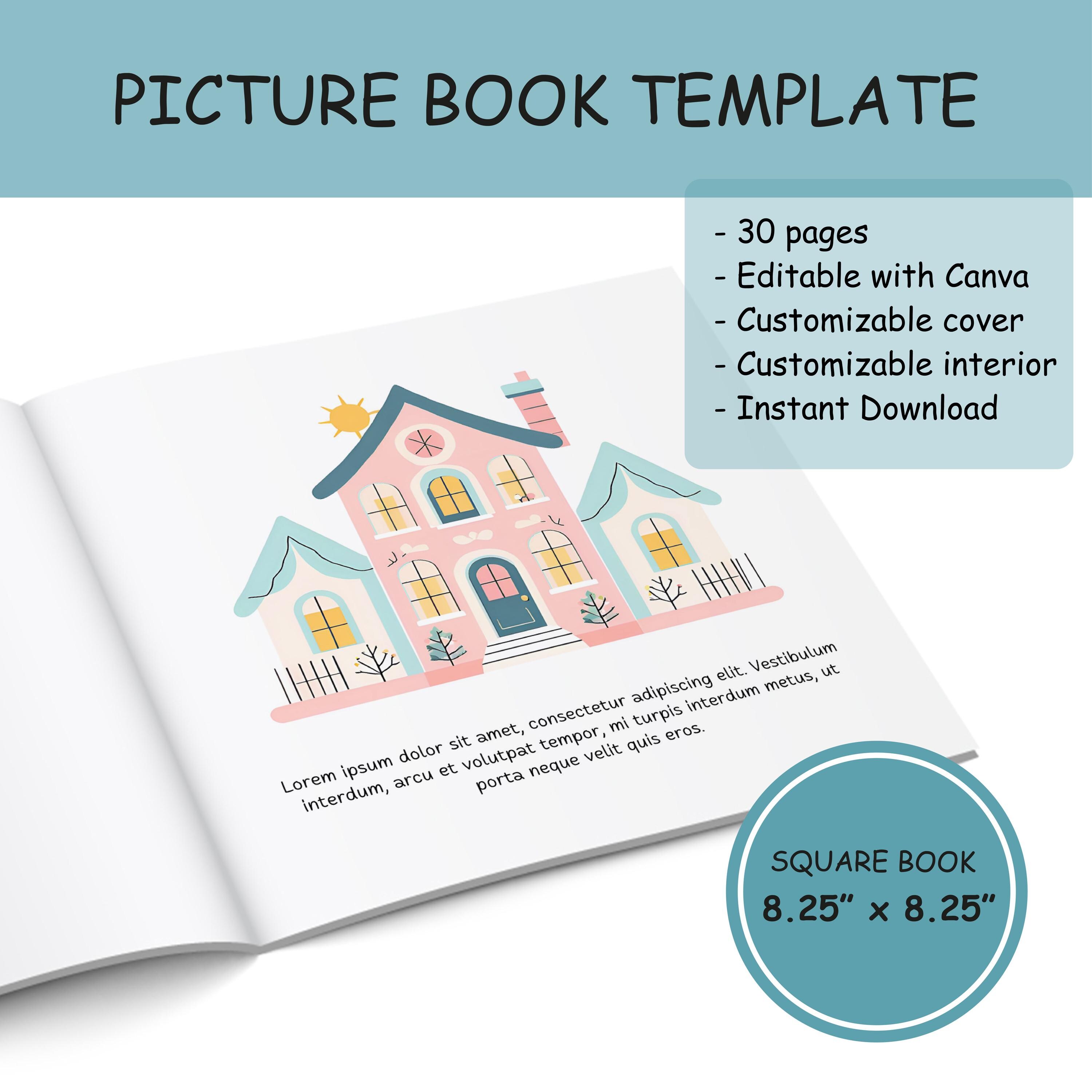 Picture Book Template for Canva, Self-publishing, Picture Book Design ...