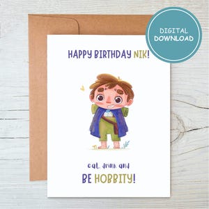 Editable Fantasy Birthday Card | Adventure-Themed Printable Card | Storybook-Inspired Birthday Invitation | Magic Card | Instant Download
