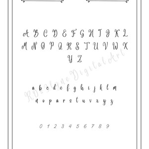 Educational Alphabet and Number PDF Sheets for Calligraphy Practice