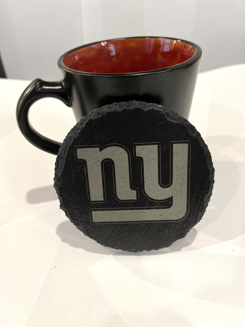 KC Chiefs Logo Slate Coasters, Laser Engraved, Football Memorabilia