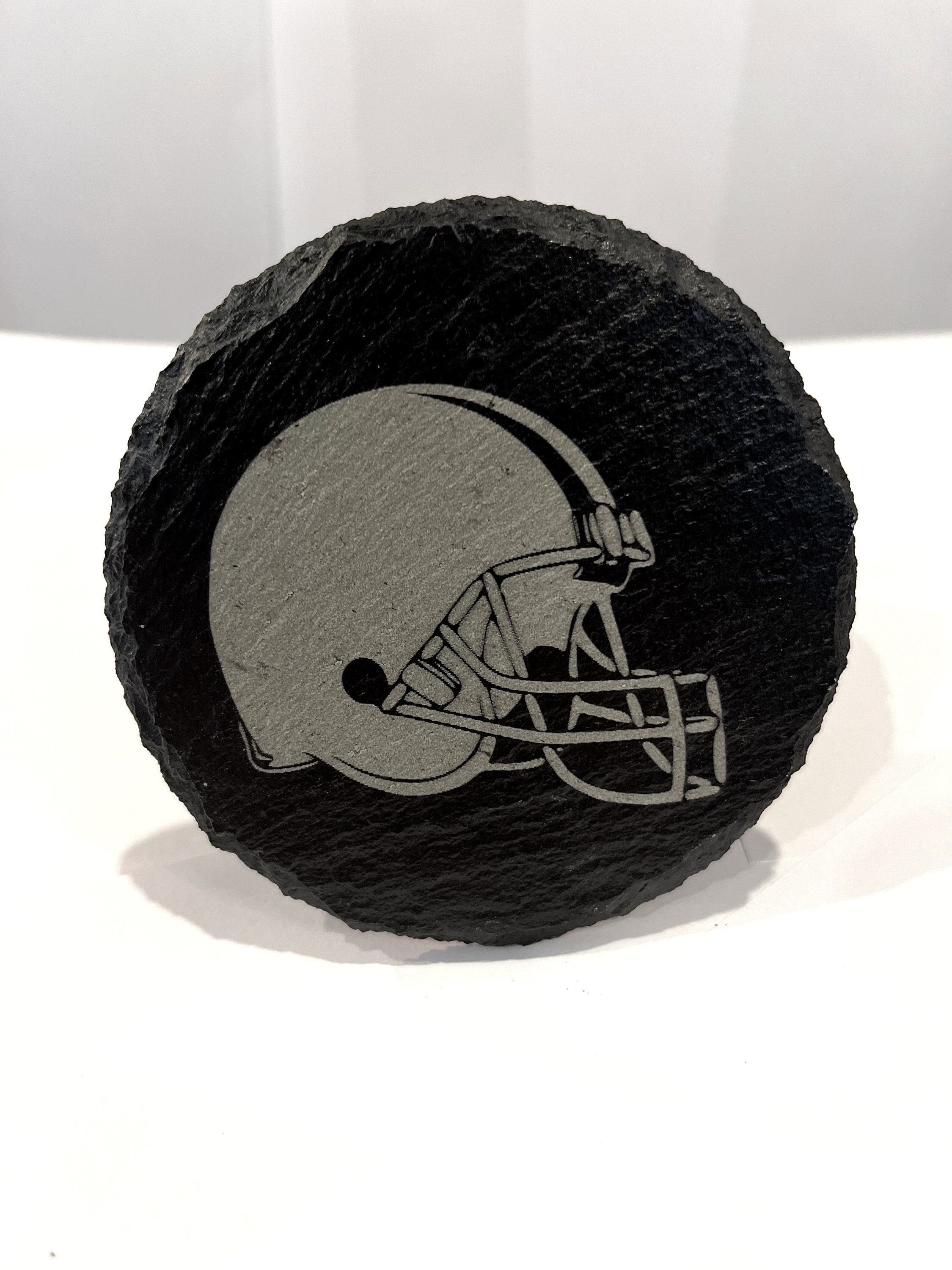 KC Chiefs Logo Slate Coasters, Laser Engraved, Football Memorabilia