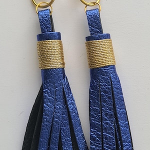 Key ring, bag charm, leather tassel