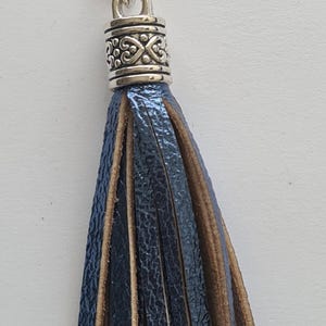Key ring, bag charm, leather tassel