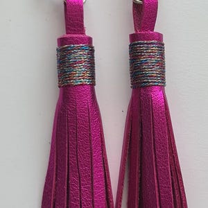 Key ring, bag charm, leather tassel