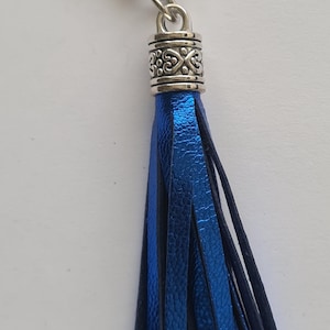 Key ring, bag charm, leather tassel