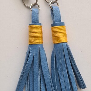 Key ring, bag charm, leather tassel