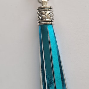 Key ring, bag charm, leather tassel