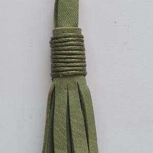 Key ring, bag charm, leather tassel