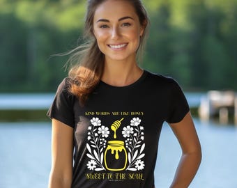 T-shirt chrétien « Mots gentils, miel » | T-shirt unisexe sur la foi