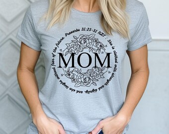 Spreuken 31 moeder T-shirt | Christelijk shirt cadeaus Unisex heren dames geloof Bijbel religieus bidden