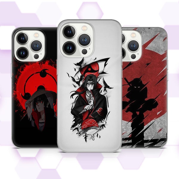 Anime Manga Phone Case Itachi Uchiha Cover for iPhone 15 14 Pro max 13 13 Pro 12 11 XR 7 8 fits Samsung a35 a55 a05 A54 Samsung a05s