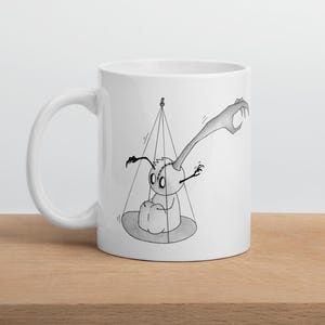 Taza brillante con ilustraciones espeluznantes, regalo para personas deprimidas - Colección BABACI de Inner Monster