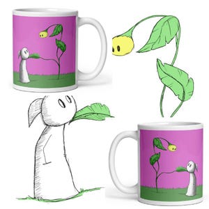 Plant hypnosys - Plants and Babaci - White Ceramic Mug - Gift for plant lovers