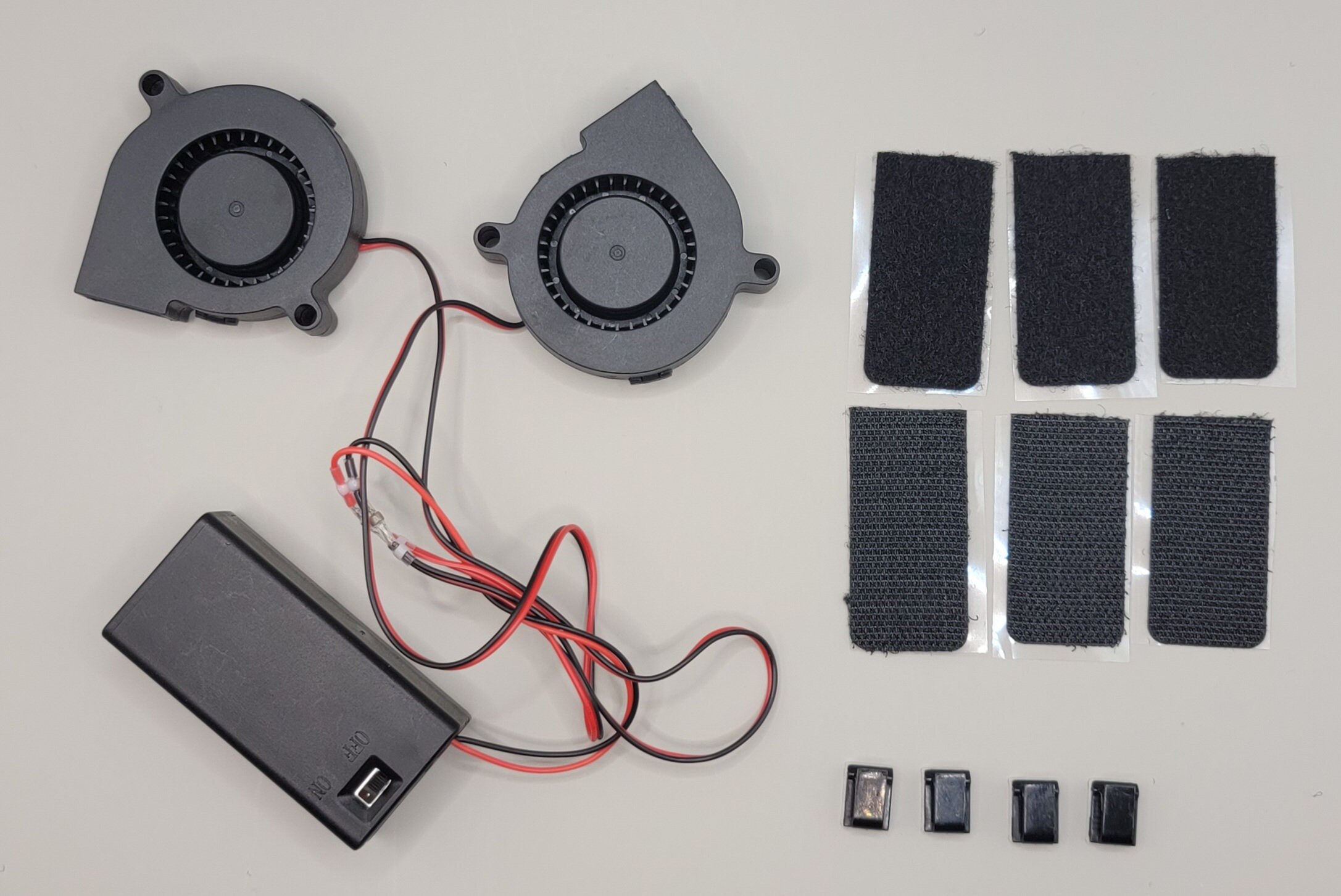 Cooling Fan Kit for Helmets Single or Dual 2 12v Battery Powered Fans