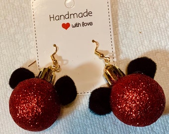 Boucles d'oreilles de Noël Mickey Mouse