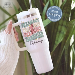 Gift for pharmacy tech - gift for Pharmacy tech graduate gift pharmacy tech - Staff Appreciation Gift pharmacy - 40 0z tumbler with Handle