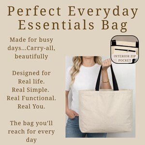 Bible Tote Bag Christian Tote Bag Religious Tote Bag Church Tote Bag God Is Within Her Tote Christian Canvas Bag Zippered Tote Bag afbeelding 2