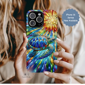 Sea Turtle iPhone Case, Ocean Inspired Tough Cases, Protective Shell for Iphone, Sea Life Phone Accessory, Phone Case Gift for Ocean Lovers