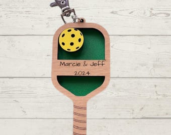 Pickleball Gift for friend, partner, or team - Personalized Bag Tag for Pickleball Backpack, Pickleball keychain Pickleball Christmas Gift.