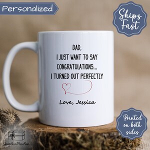 Funny Personalized Gift for Dad from Daughter, Fathers Day Gift from Kids | Coffee Mug for Dad | Dad Mug 2025 | Custom Dad Mug | Birthday
