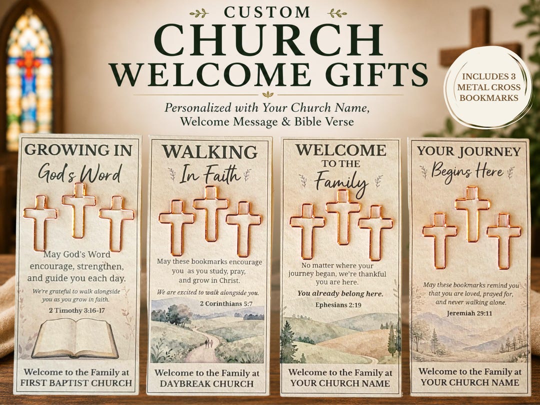 Christian Bookmarks Custom Bookmarks Bulk Gifts Church Welcome Card ...