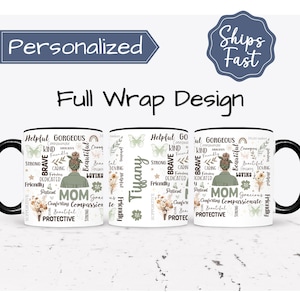 Mom Daily Affirmations Mug Gift for Mother&#39;s Day Gift for Mom - Personalized Mom Gift Idea for Her Birthday Present Custom Coffee Cup