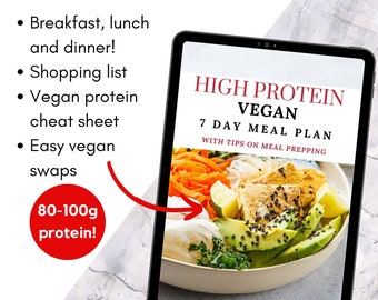 High protein vegan 7 day meal plan & shopping list