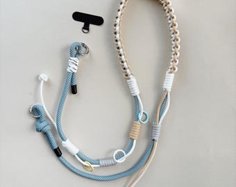 Handgemaakte verstelbare crossbody telefoonriem en tasriem | Multifunctioneel touwkoord