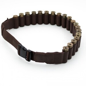 thumbnail image 2 of 15-Round Shotgun Shell Ammo Holder / Sling Bandolier – 12 Gauge – Tan 2 of 4