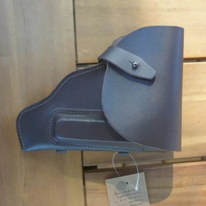 New Premium Quality Leather Waist Russian Army Gun Holster PM Makarov Belt Concealed Carry Black.