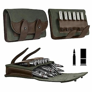 Cinturón de cuero de primera calidad para rifle de caza, portacartuchos, bolsa para munición, 30 cartuchos. Fabricado en Europa. Vendedor de EE. UU. imagen 2
