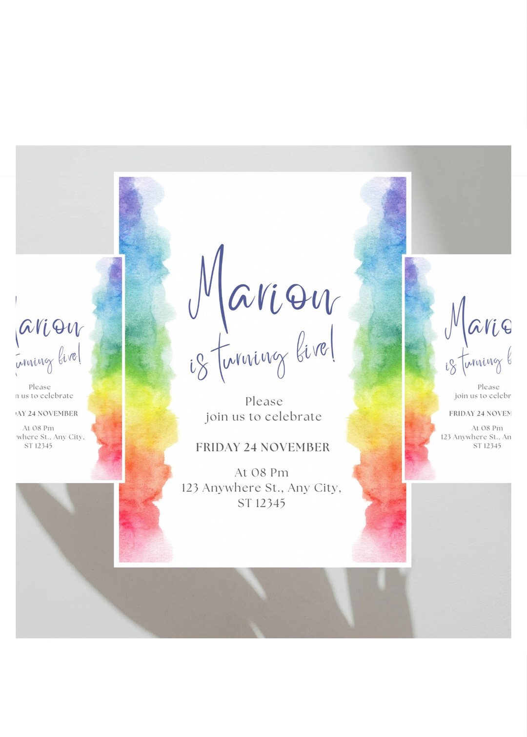 Birthday Invitation Canva Template Digital Invitations Birthday Digital