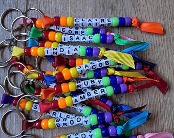 Personalised rainbow bead End of year gift student class